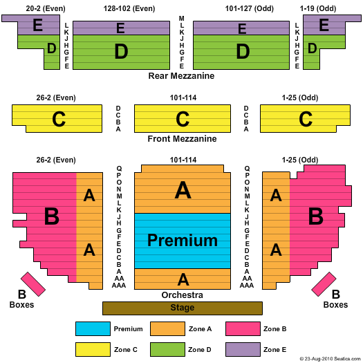 brooks atkinson theatre seating chart